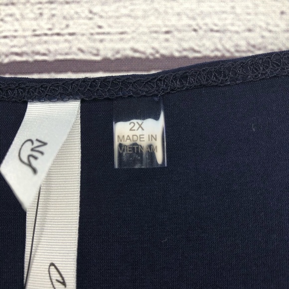 NWT NY Collection Navy Dress Sz 2X - Picture 7 of 9